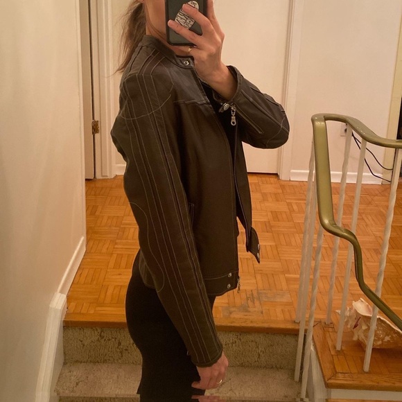 🤎 Vintage Brown Leather Le Chateau Jacket - Picture 2 of 2